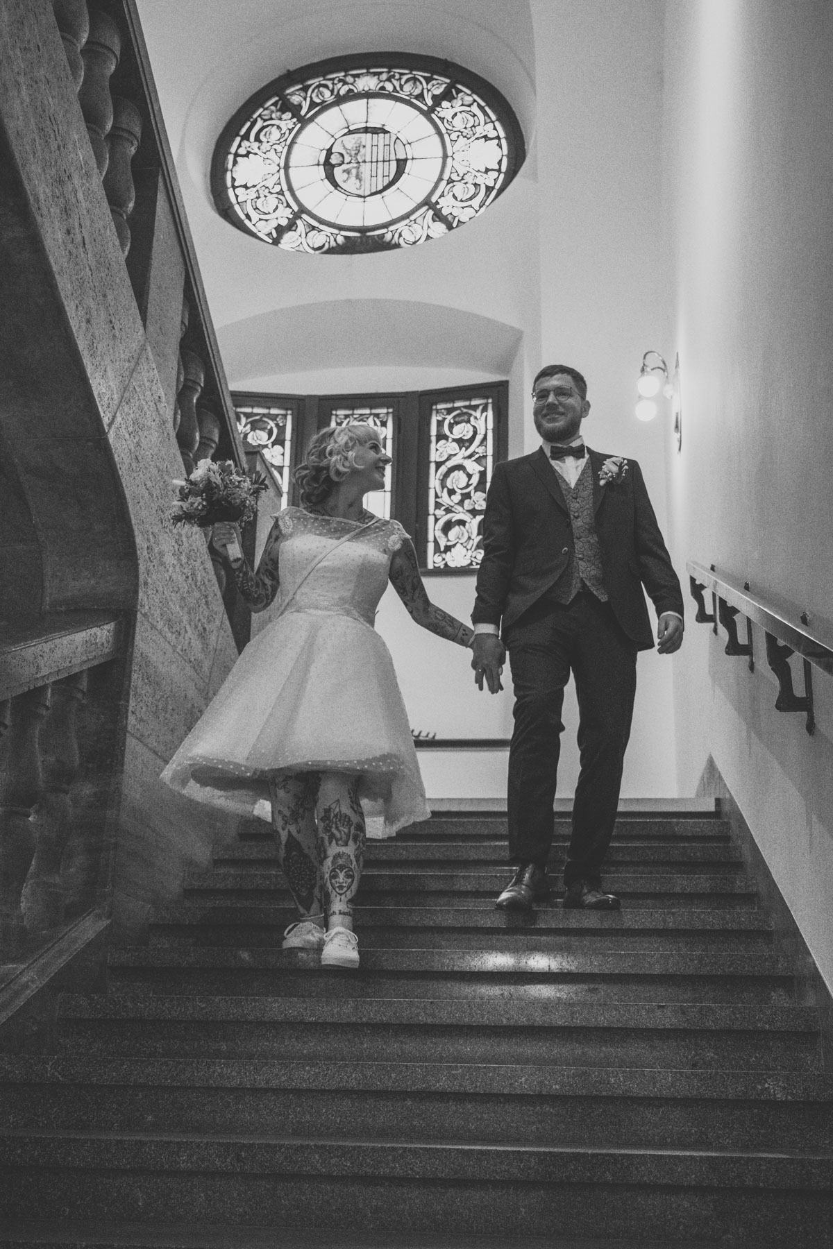 standesamtliche Trauung standesamt leipzig Hochzeitsfotograf Leipzig urbane Hochzeit im Sommer