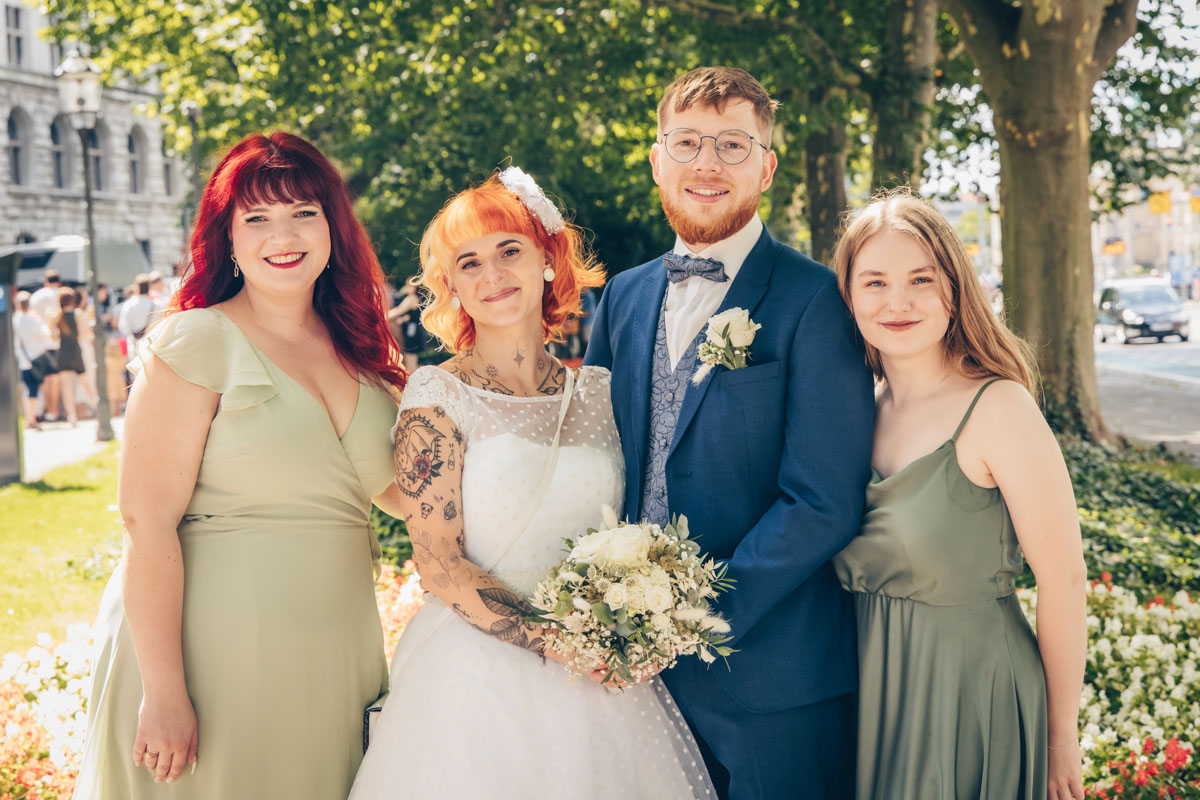 standesamtliche Trauung standesamt leipzig Hochzeitsfotograf Leipzig urbane Hochzeit im Sommer