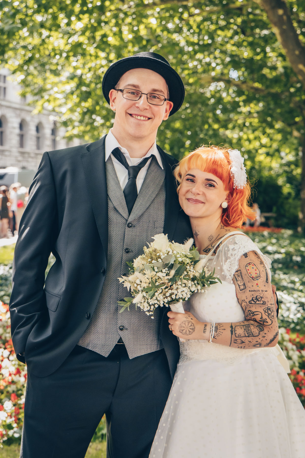 standesamtliche Trauung standesamt leipzig Hochzeitsfotograf Leipzig urbane Hochzeit im Sommer